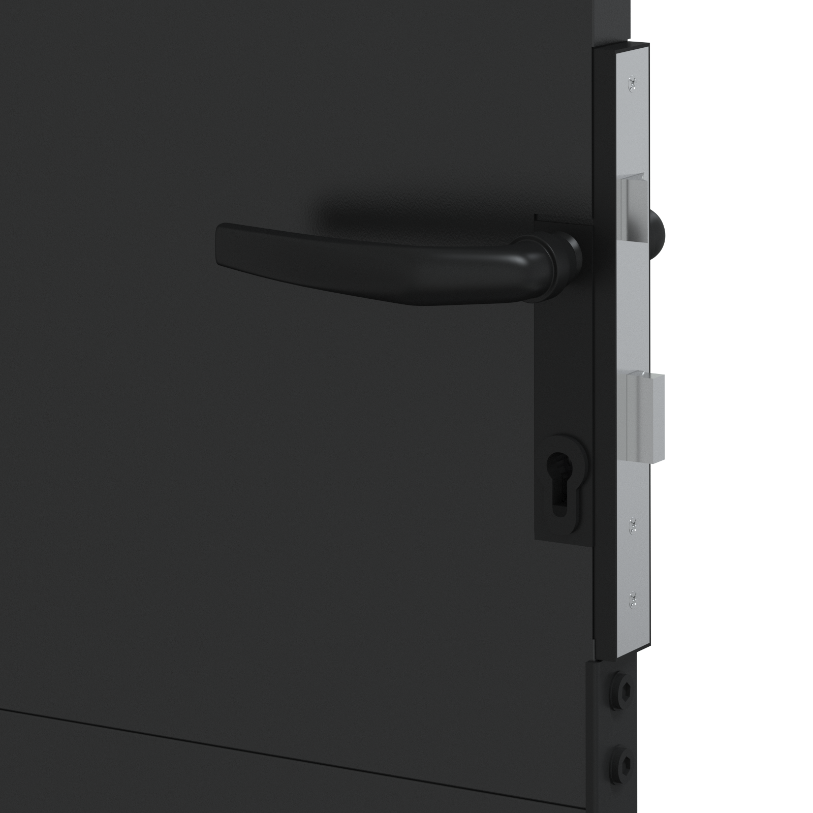 Poartă de grădină Negru 105 x 100 cm Oțel vopsit în pulbere GartenMobel Dekor