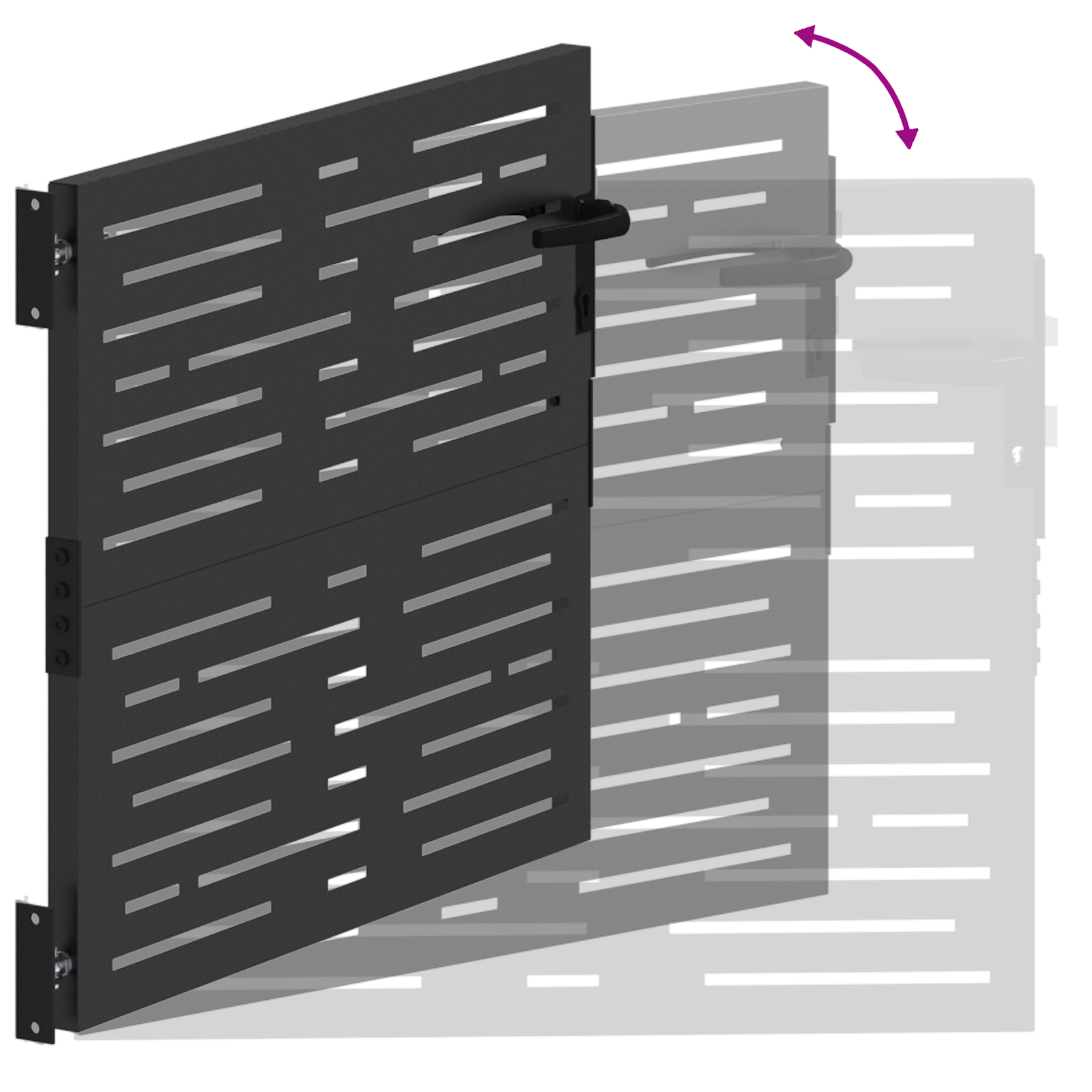 Poartă de grădină Negru 105 x 100 cm Oțel vopsit în pulbere GartenMobel Dekor