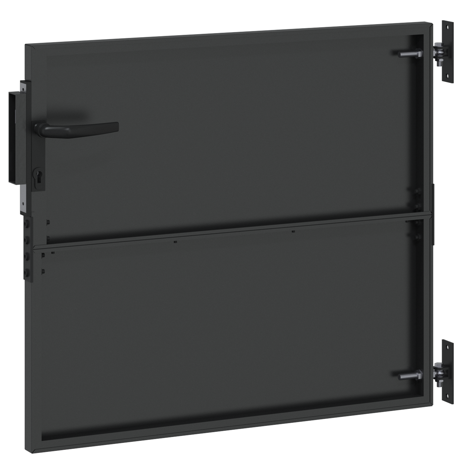 Poartă de grădină Negru 105 x 100 cm Oțel vopsit în pulbere GartenMobel Dekor