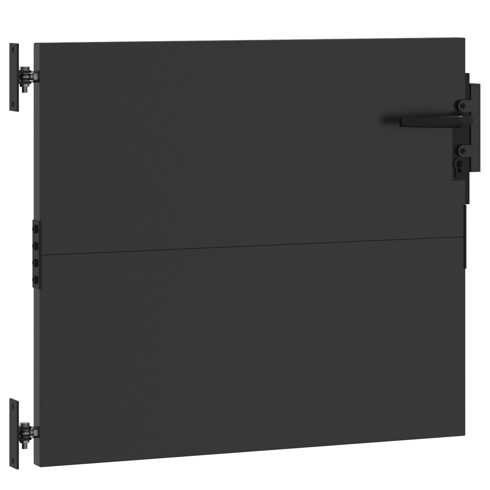 Poartă de grădină Negru 105 x 100 cm Oțel vopsit în pulbere GartenMobel Dekor