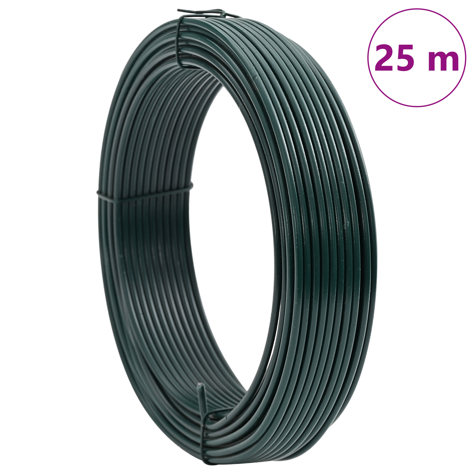 Sârmă de legare pentru gard Verde 25 m otel acoperit cu PVC GartenMobel Dekor