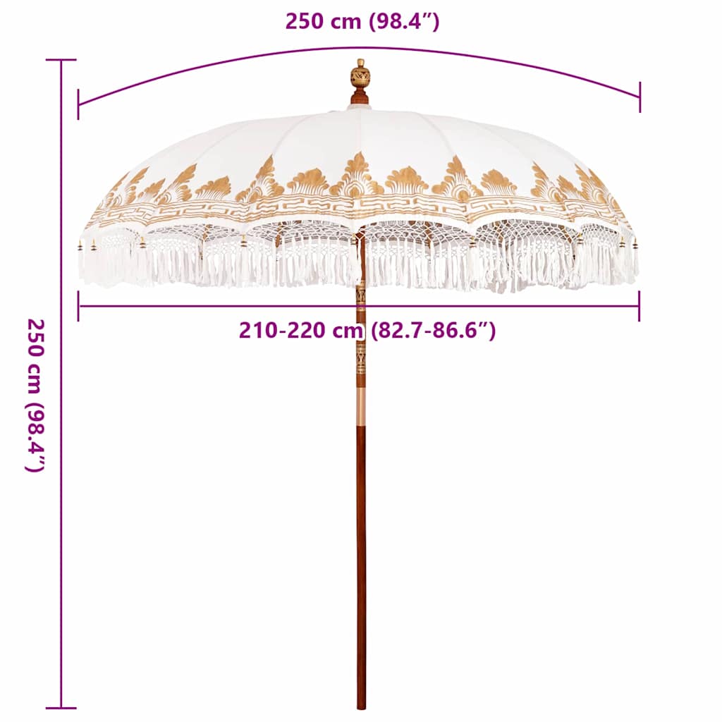 Umbrelă de soare Manual Crem 210-220 cm GartenMobel Dekor