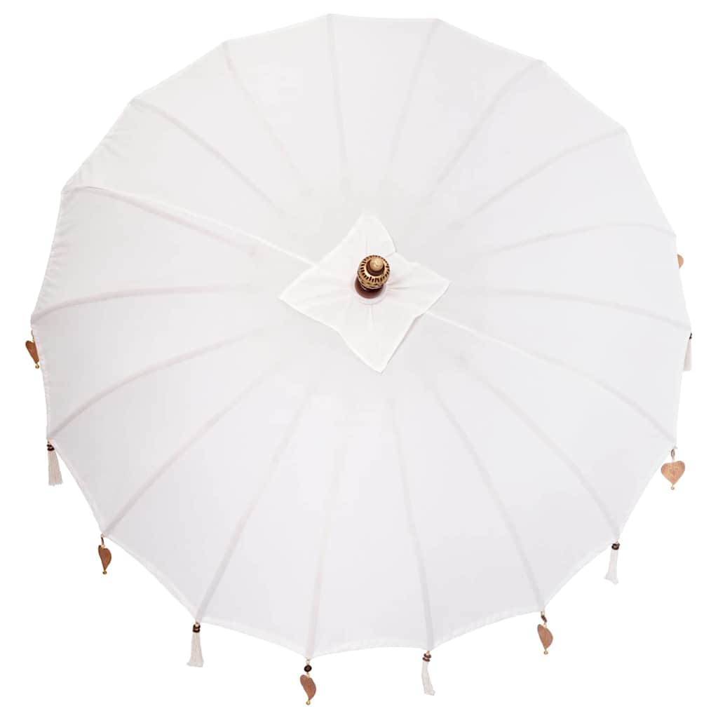 Umbrelă de soare Manual Crem x 250 cm Bumbac și lemn masiv GartenMobel Dekor