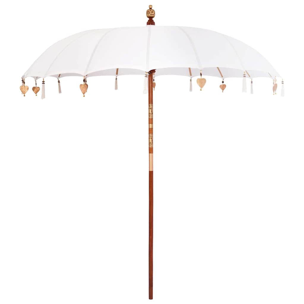 Umbrelă de soare Manual Crem x 250 cm Bumbac și lemn masiv GartenMobel Dekor