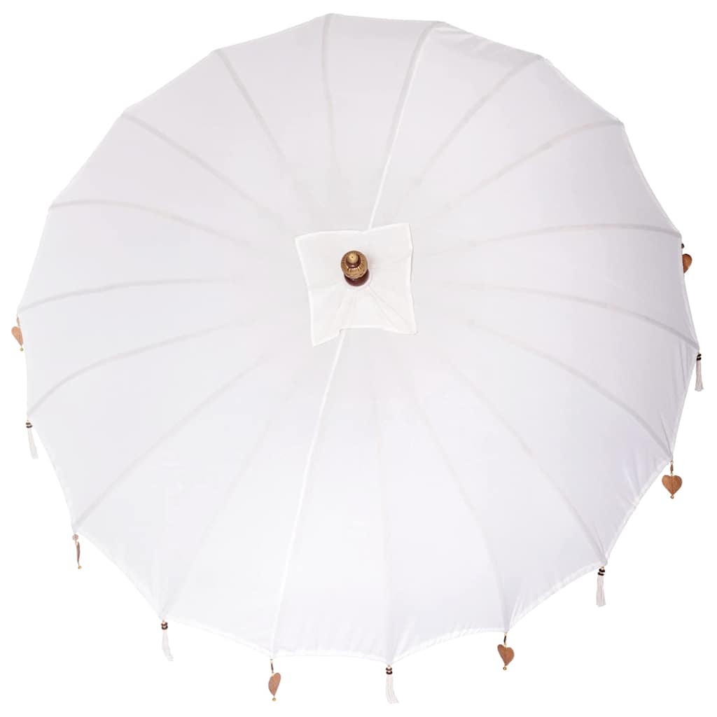 Umbrelă de soare Manual Crem x 250 cm Bumbac și lemn masiv GartenMobel Dekor