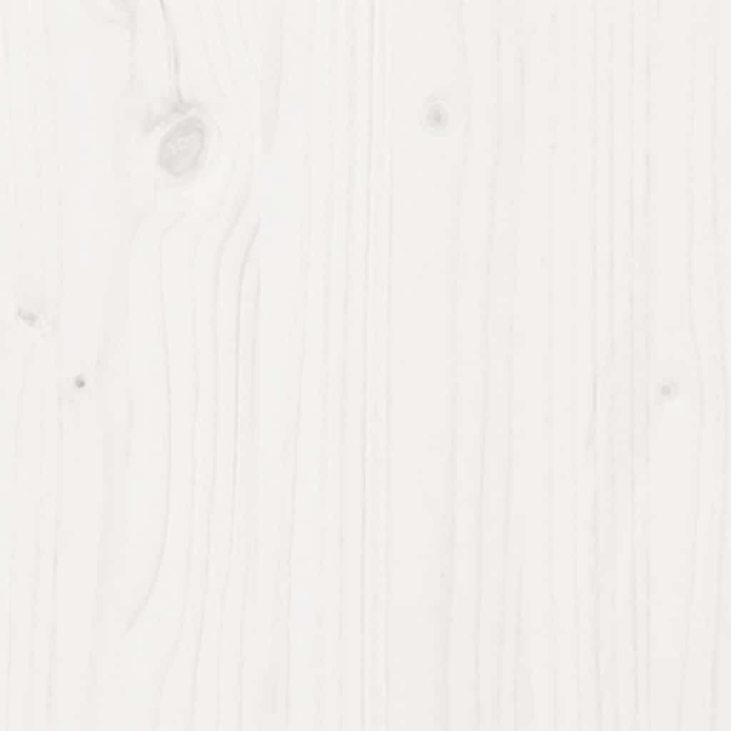 Cadru de pat mic single, alb, 75x190 cm, lemn masiv GartenMobel Dekor