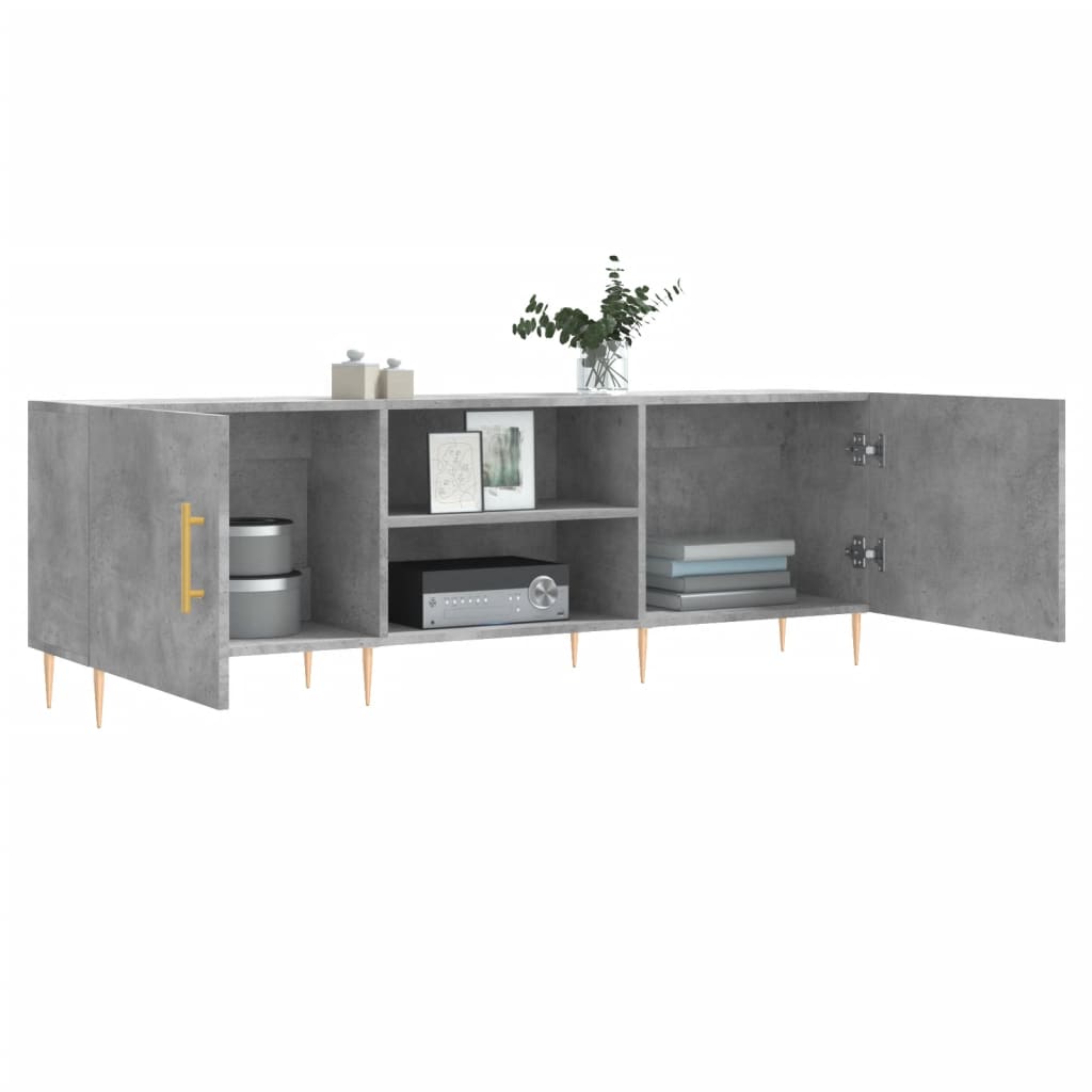 Comodă TV, gri beton, 150x30x50 cm, lemn compozit GartenMobel Dekor