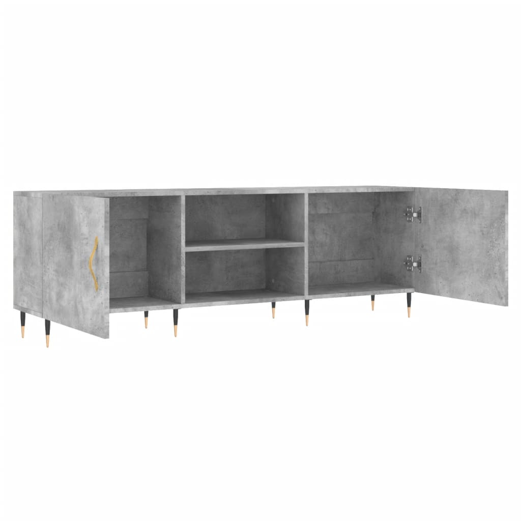 Comodă TV, gri beton, 150x30x50 cm, lemn compozit GartenMobel Dekor