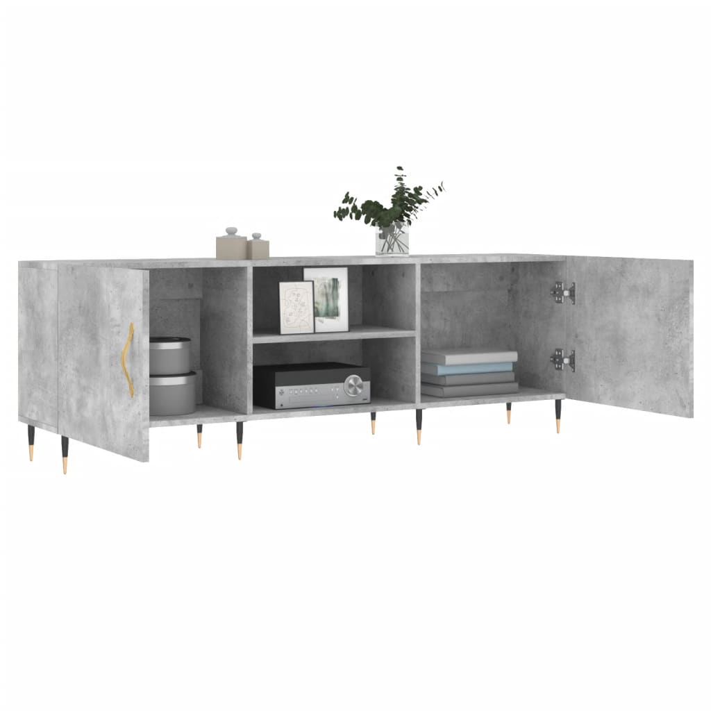 Comodă TV, gri beton, 150x30x50 cm, lemn compozit GartenMobel Dekor