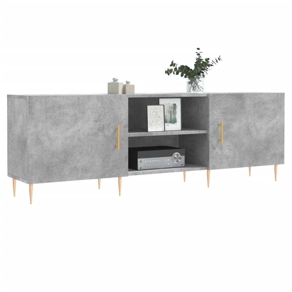 Comodă TV, gri beton, 150x30x50 cm, lemn compozit GartenMobel Dekor