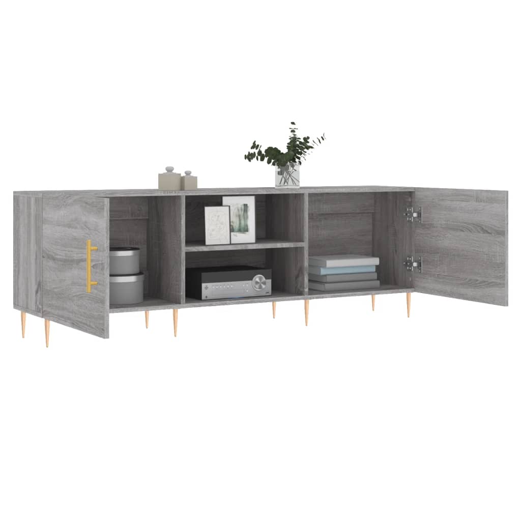 Comodă TV, gri sonoma, 150x30x50 cm, lemn compozit GartenMobel Dekor