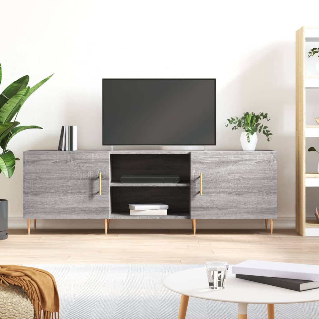 Comodă TV, gri sonoma, 150x30x50 cm, lemn compozit GartenMobel Dekor