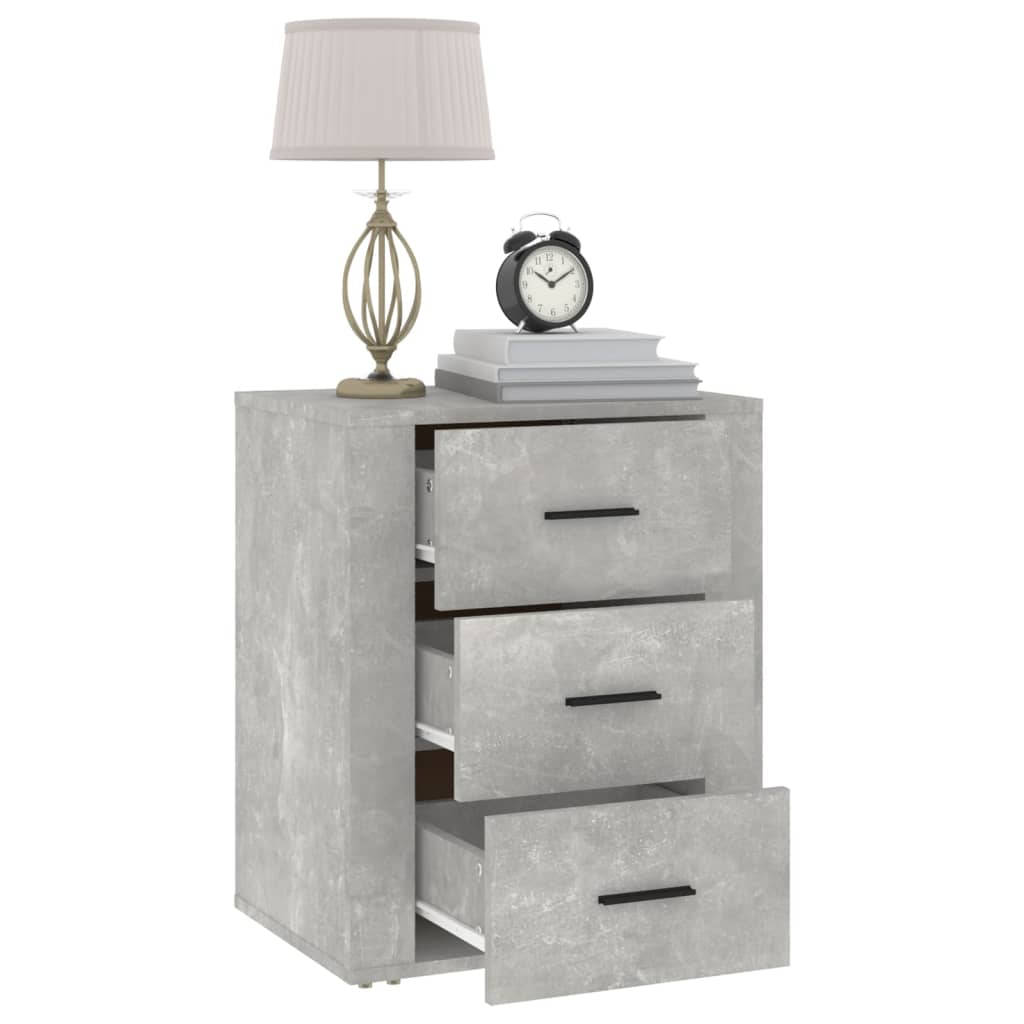 Noptieră, gri beton, 50x36x60 cm, lemn prelucrat GartenMobel Dekor