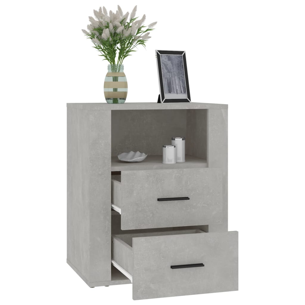 Noptieră, gri beton, 50x36x60 cm, lemn prelucrat GartenMobel Dekor