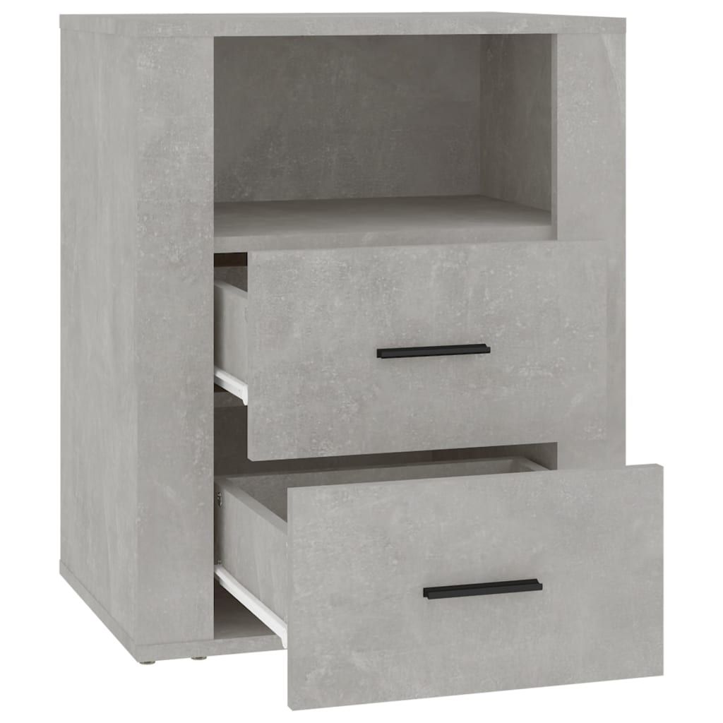 Noptieră, gri beton, 50x36x60 cm, lemn prelucrat GartenMobel Dekor