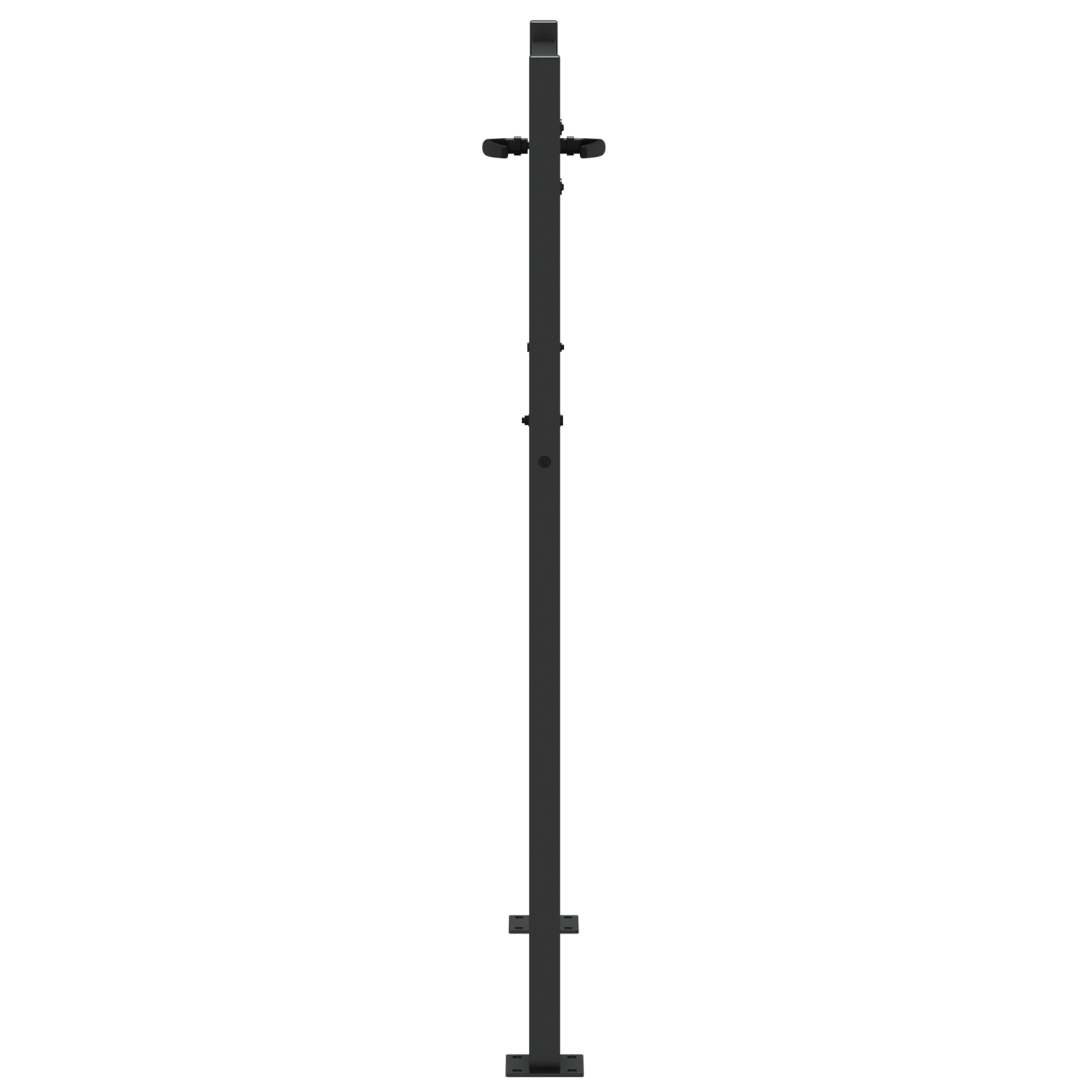 Poartă de grădină Negru 100 x 125 cm Oțel vopsit în pulbere GartenMobel Dekor