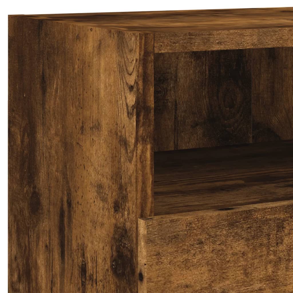 Comodă TV de perete stejar fumuriu 80x30x30 cm lemn prelucrat GartenMobel Dekor