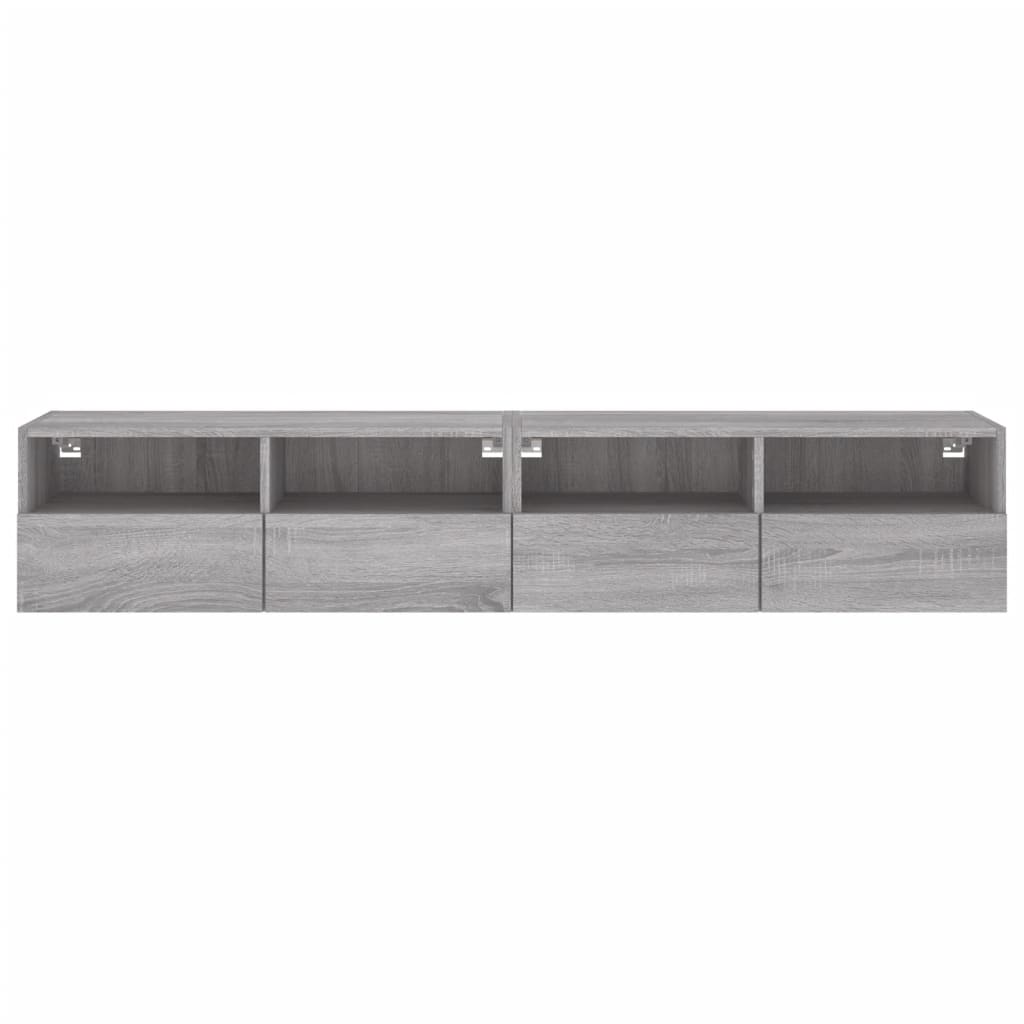 Comode TV de perete, 2 buc., gri sonoma, 80x30x30 cm, lemn GartenMobel Dekor