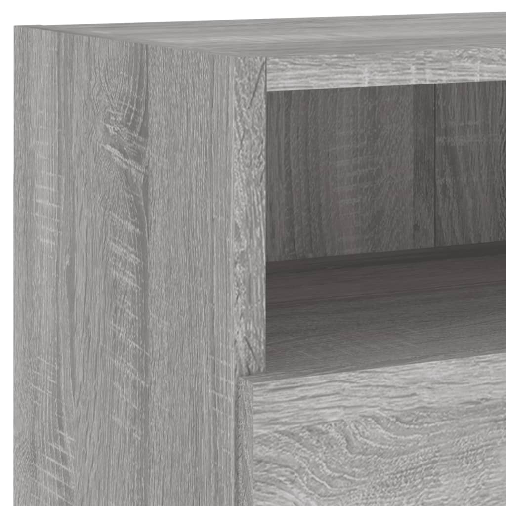 Comode TV de perete, 2 buc., gri sonoma, 80x30x30 cm, lemn GartenMobel Dekor