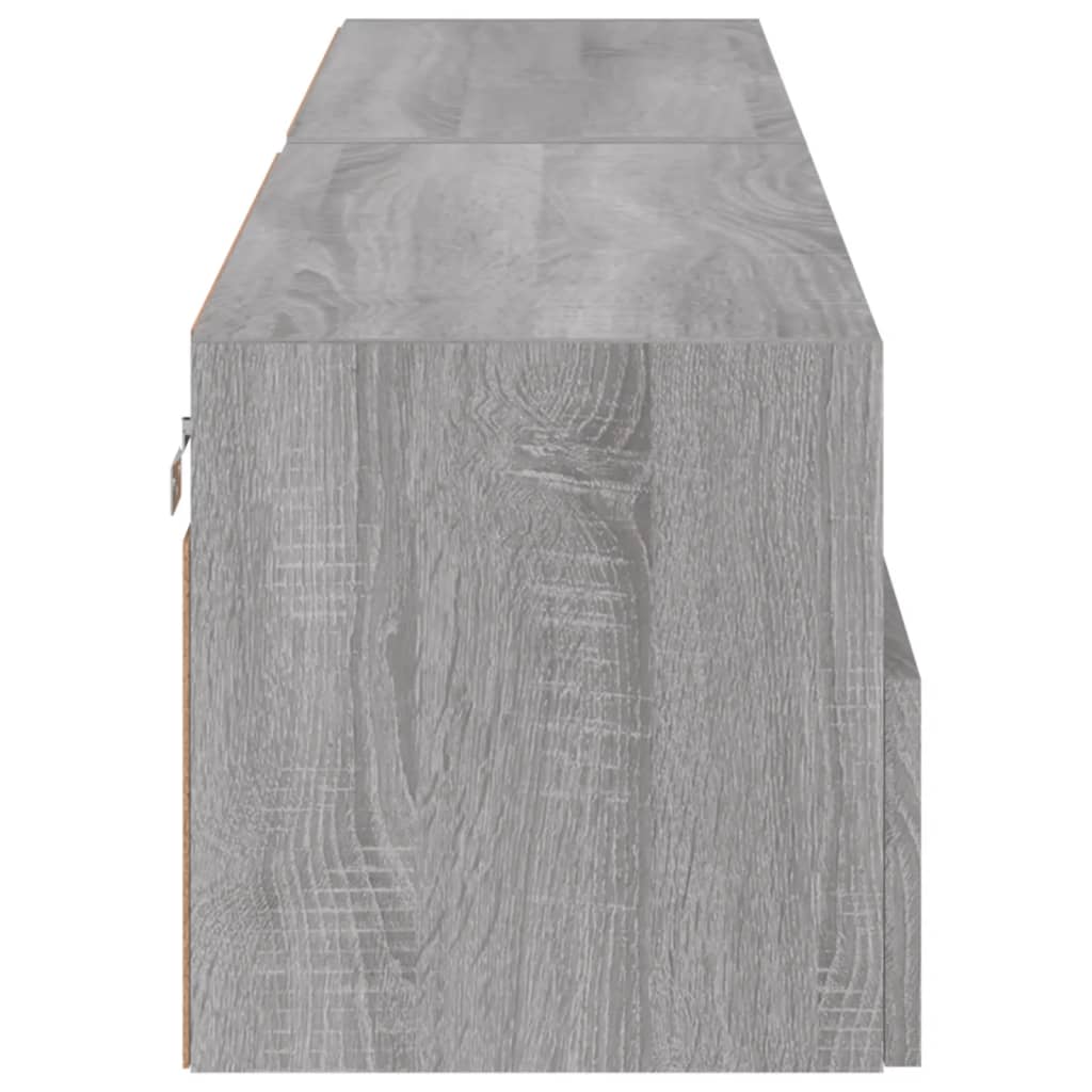 Comode TV de perete, 2 buc., gri sonoma, 80x30x30 cm, lemn GartenMobel Dekor