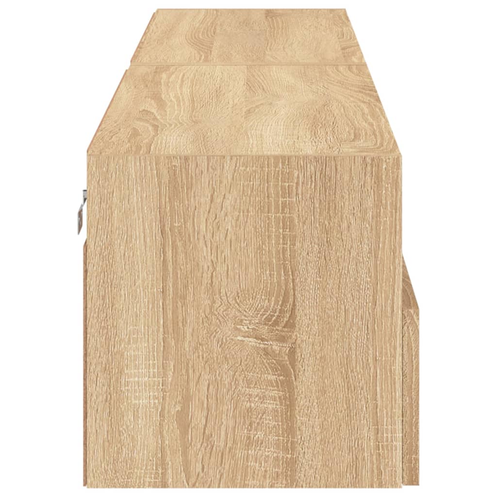 Comode TV de perete, 2 buc., stejar sonoma, 80x30x30 cm, lemn GartenMobel Dekor
