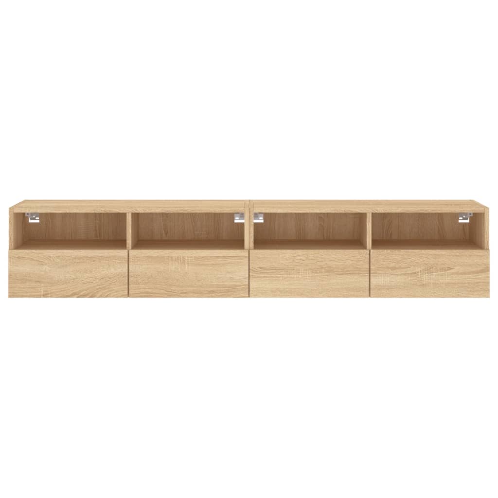 Comode TV de perete, 2 buc., stejar sonoma, 80x30x30 cm, lemn GartenMobel Dekor