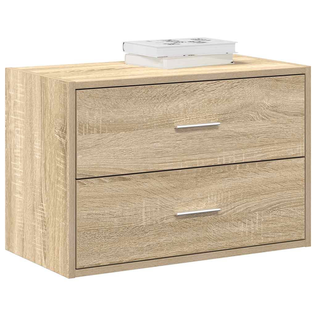 Dulap cu 2 sertare Stejar Sonoma 60x31x40 cm Lemn prelucrat GartenMobel Dekor
