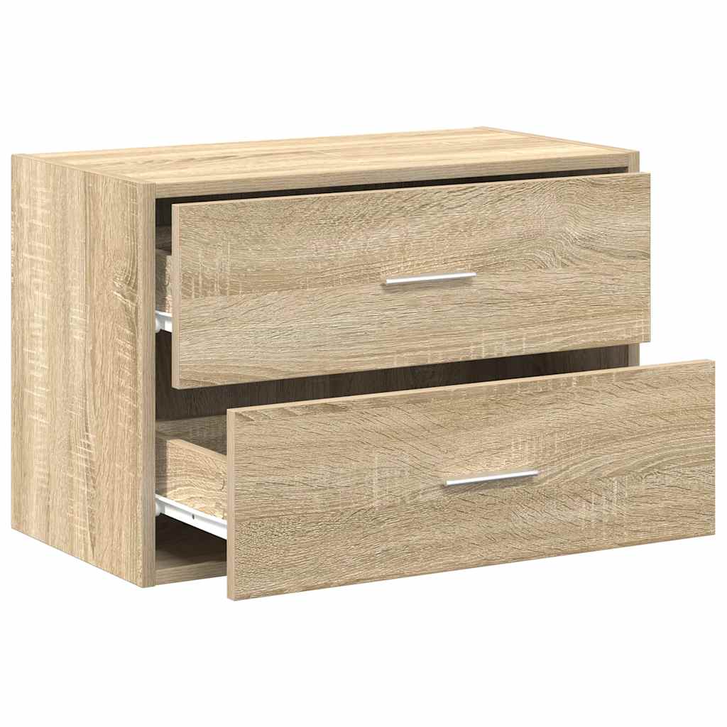 Dulap cu 2 sertare Stejar Sonoma 60x31x40 cm Lemn prelucrat GartenMobel Dekor