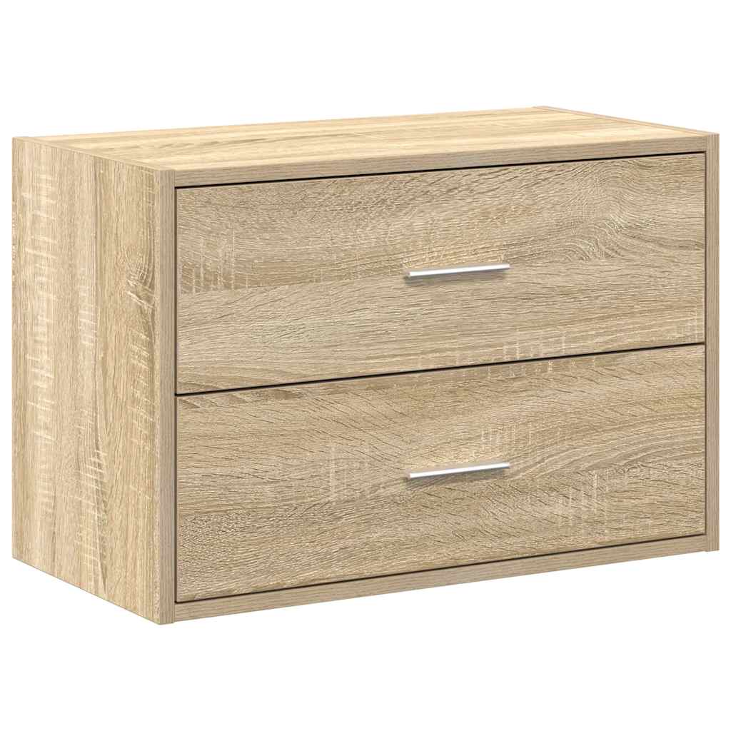 Dulap cu 2 sertare Stejar Sonoma 60x31x40 cm Lemn prelucrat GartenMobel Dekor