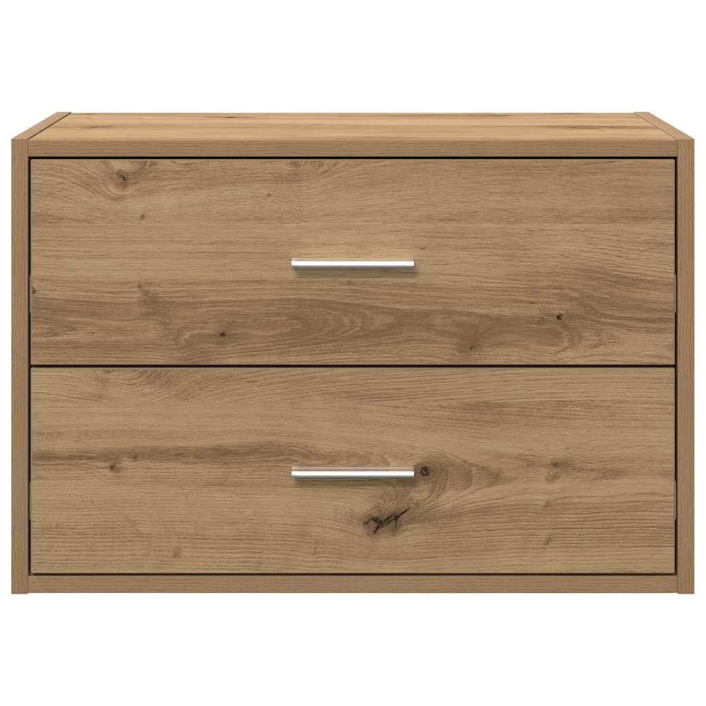 Dulap cu 2 sertare Stejar artizanal 60x31x40 cm Lemn prelucrat GartenMobel Dekor