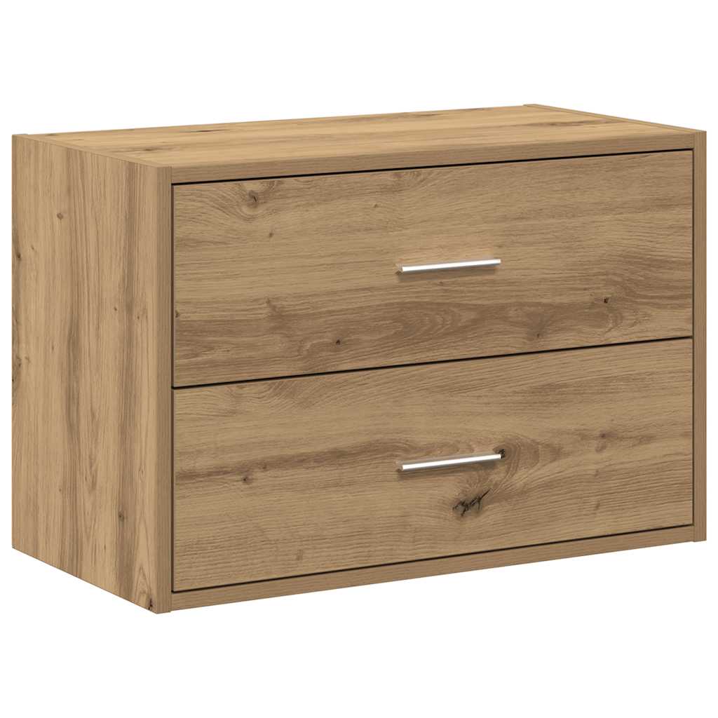 Dulap cu 2 sertare Stejar artizanal 60x31x40 cm Lemn prelucrat GartenMobel Dekor