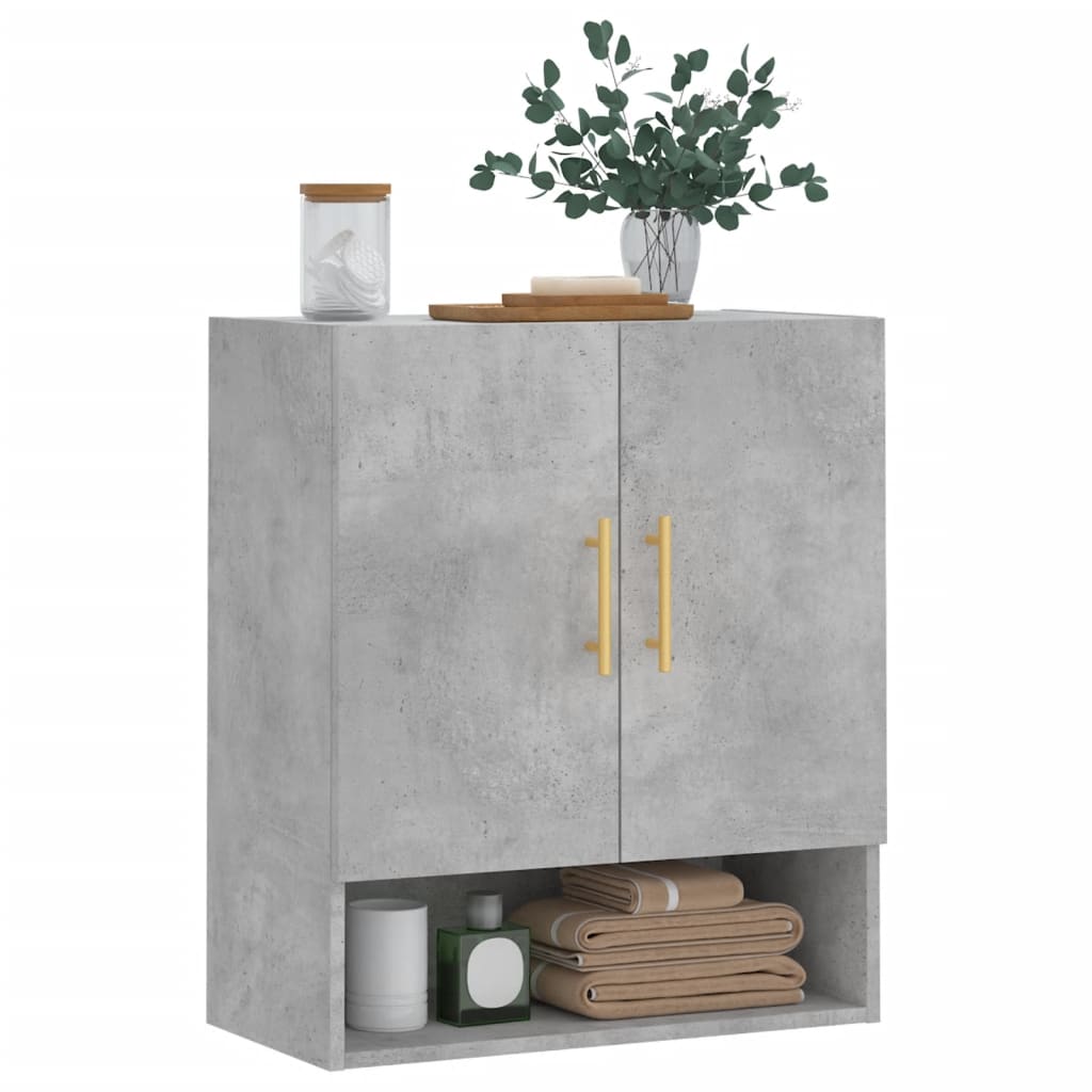 Dulap de perete, gri beton, 60x31x70 cm, lemn compozit GartenMobel Dekor