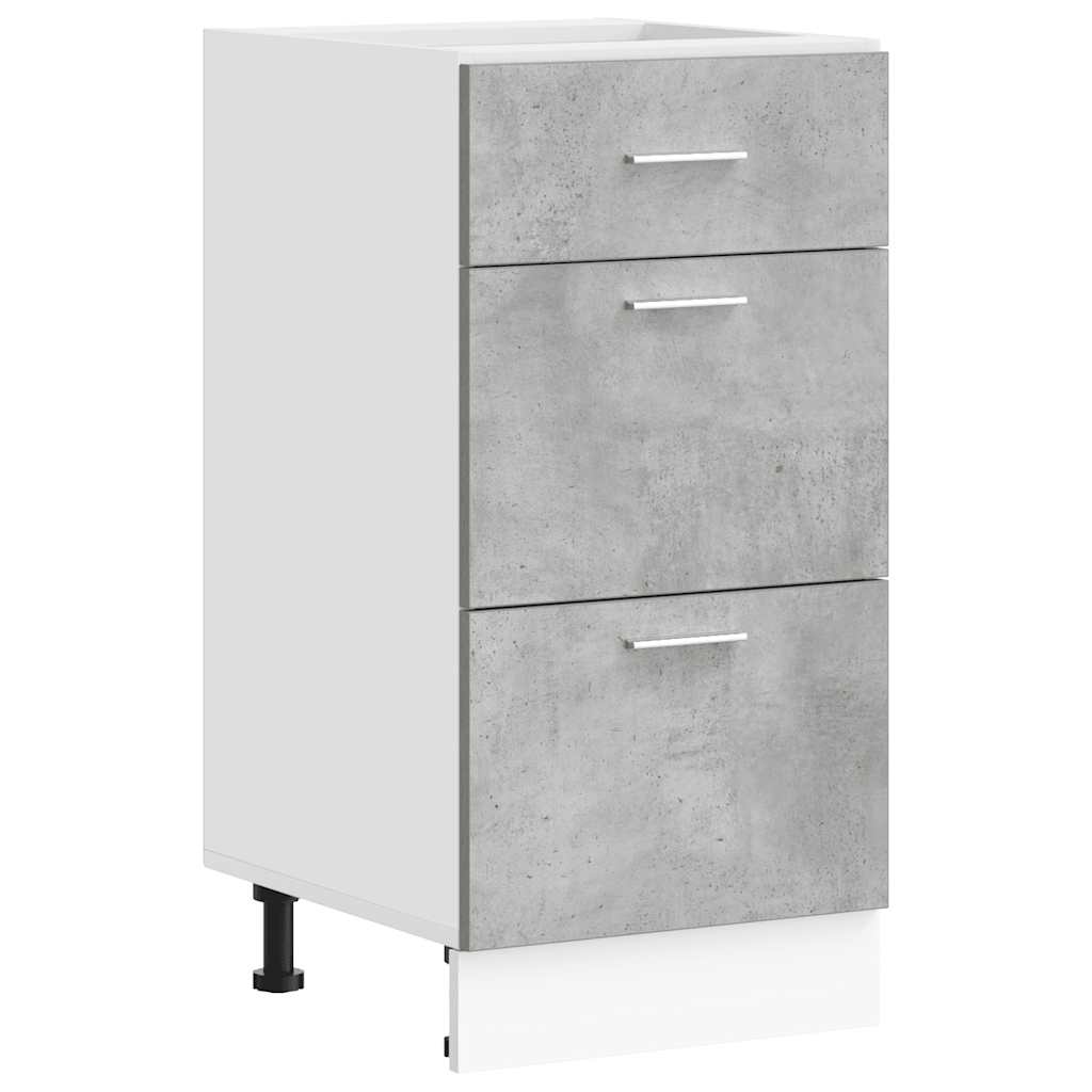 Dulap inferior “Lyon” Beton gri 40x46x81,5 cm Lemn prelucrat GartenMobel Dekor
