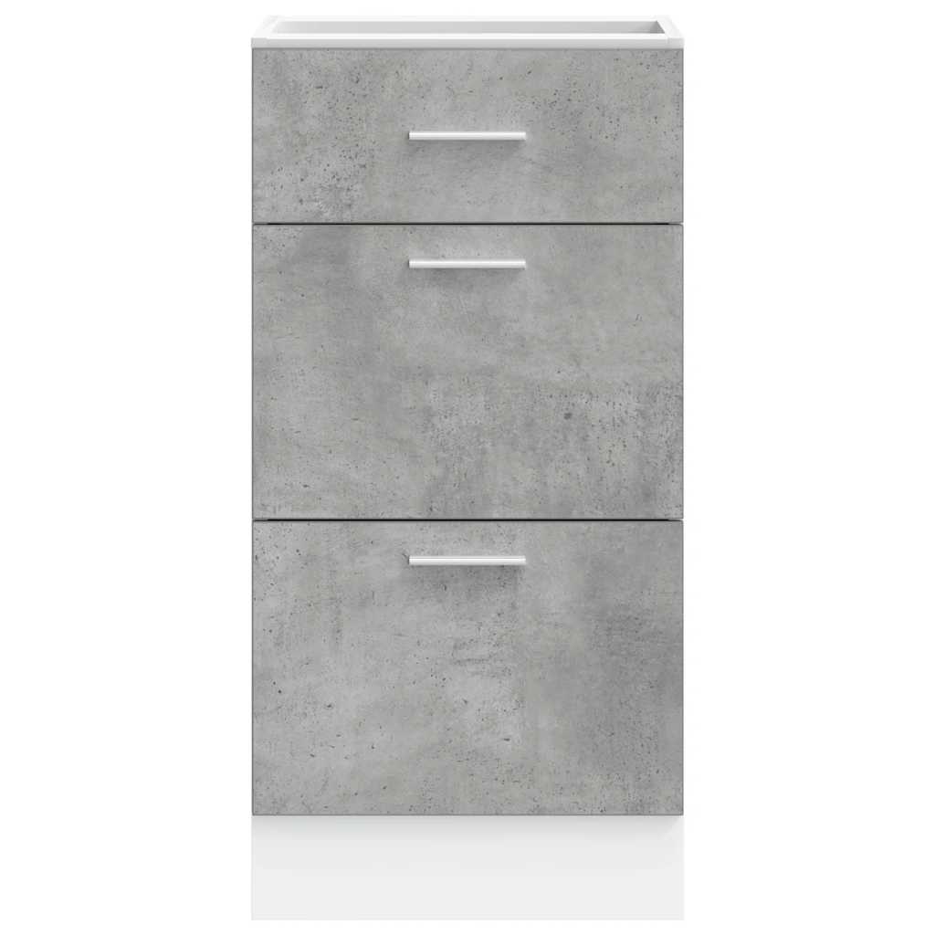 Dulap inferior “Lyon” Beton gri 40x46x81,5 cm Lemn prelucrat GartenMobel Dekor