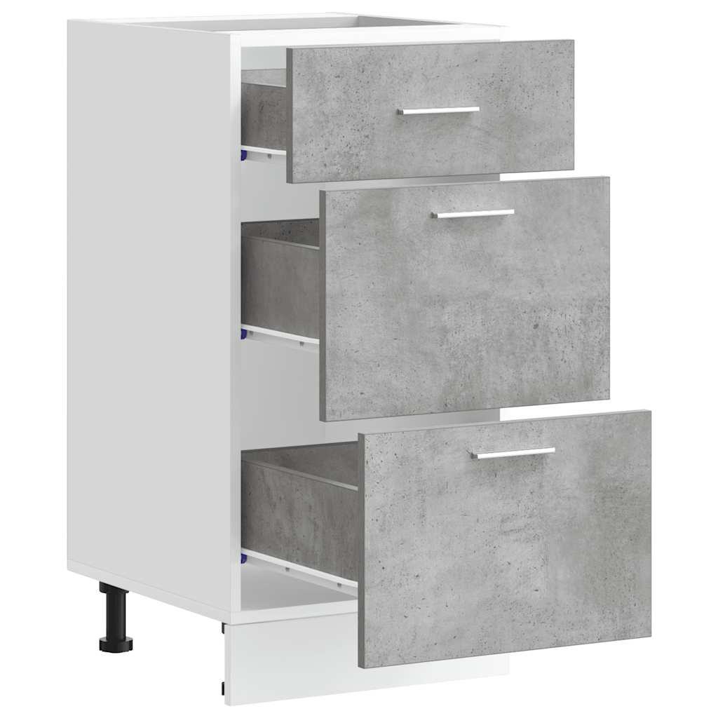 Dulap inferior “Lyon” Beton gri 40x46x81,5 cm Lemn prelucrat GartenMobel Dekor