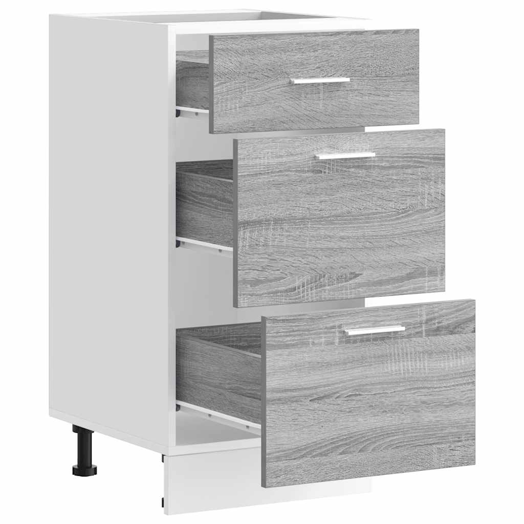 Dulap inferior “Lyon” gri Sonoma 40x46x81,5 cm Lemn prelucrat GartenMobel Dekor