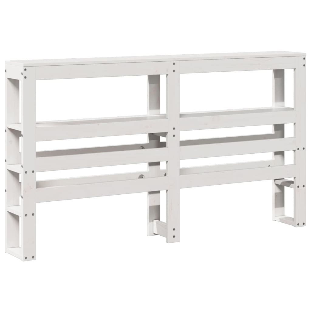 Tăblie de pat cu rafturi, 120 cm, lemn masiv de pin GartenMobel Dekor