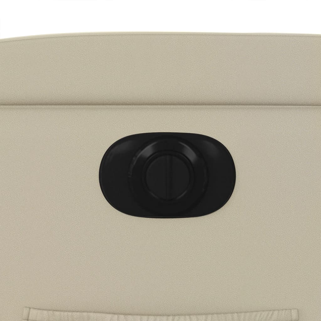 Fotoliu rabatabil electric, crem, piele ecologică GartenMobel Dekor