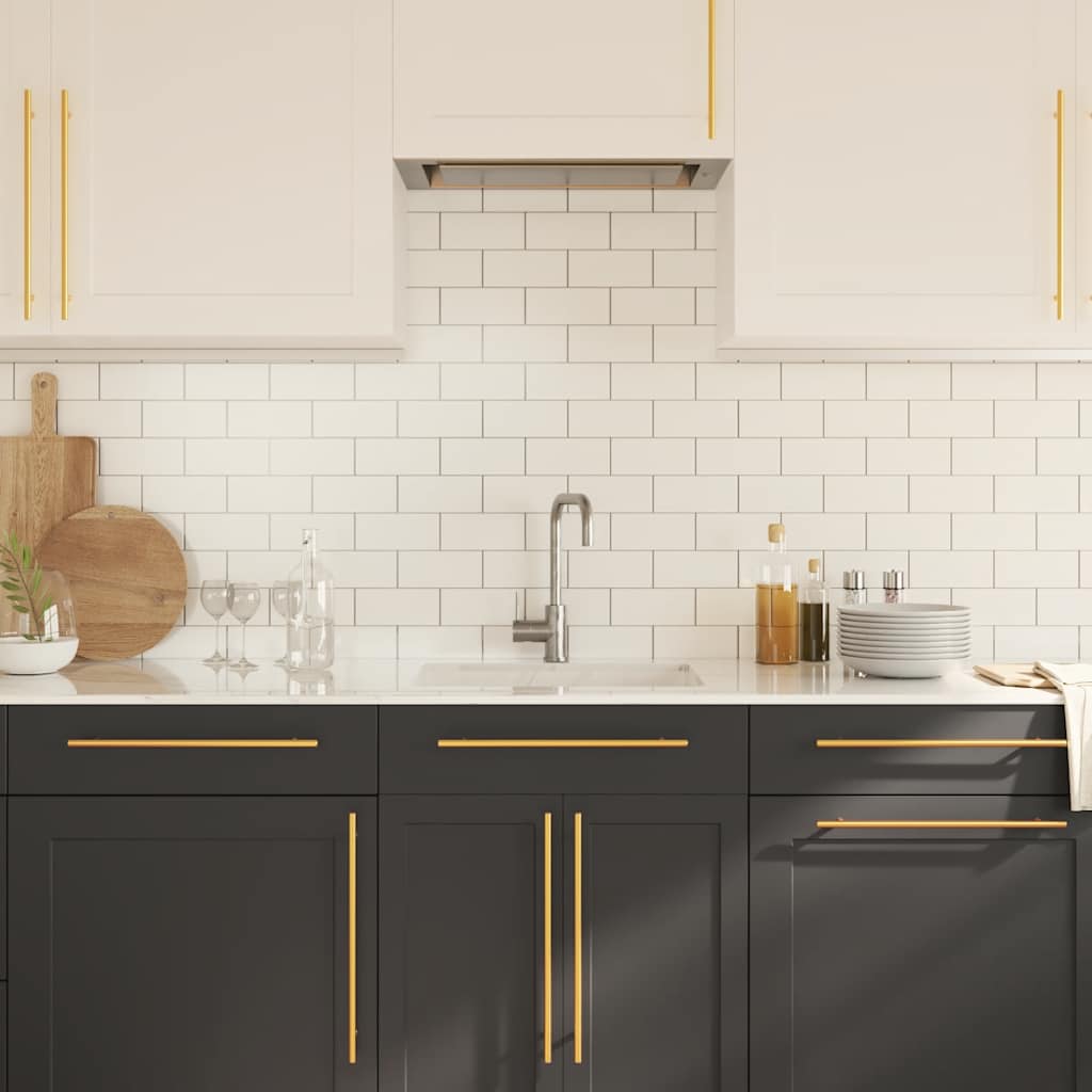 Mânere de dulap, 5 buc., auriu, 320 mm, oțel inoxidabil GartenMobel Dekor