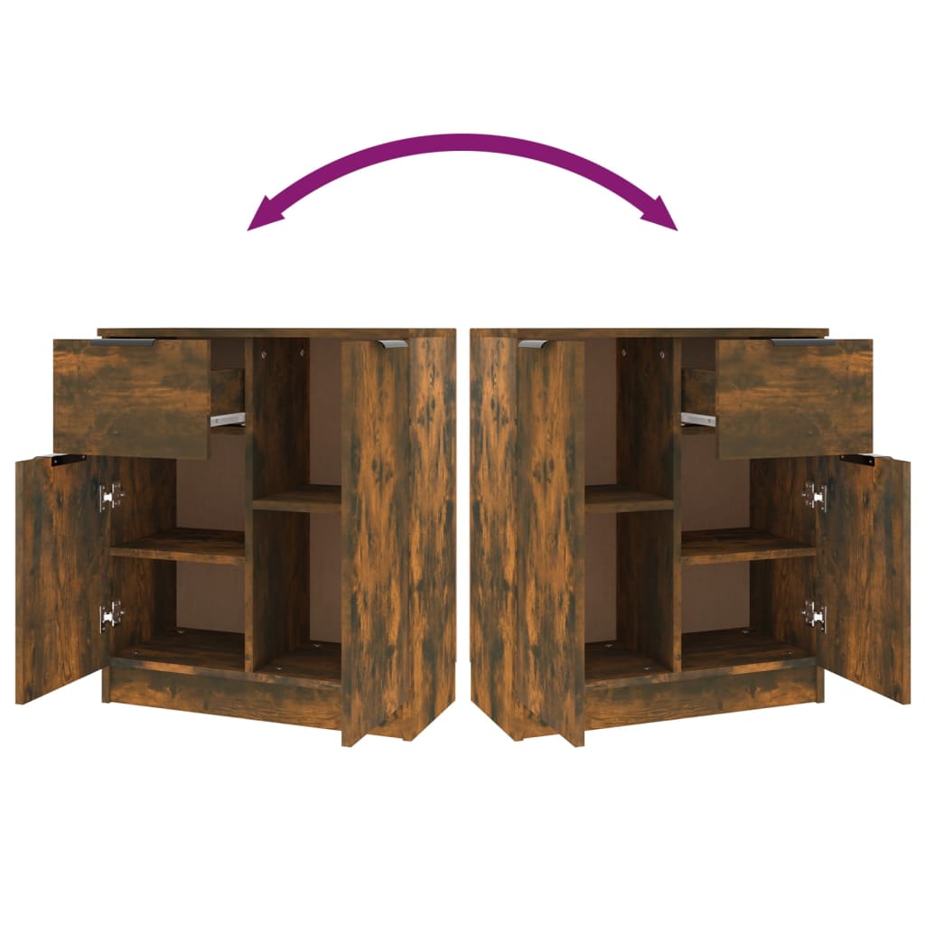 Servantă, stejar fumuriu, 60x30x70 cm, lemn prelucrat GartenMobel Dekor