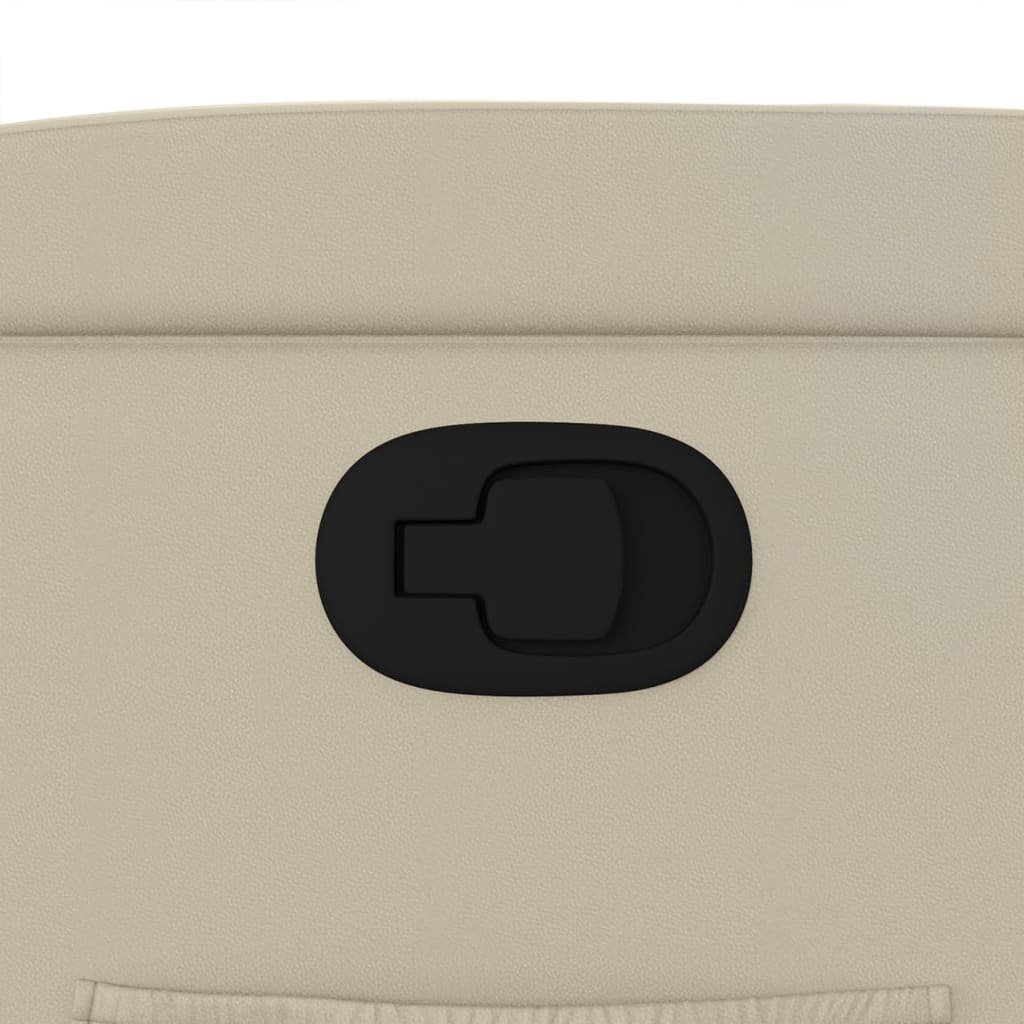 Fotoliu rabatabil, crem, piele ecologică GartenMobel Dekor