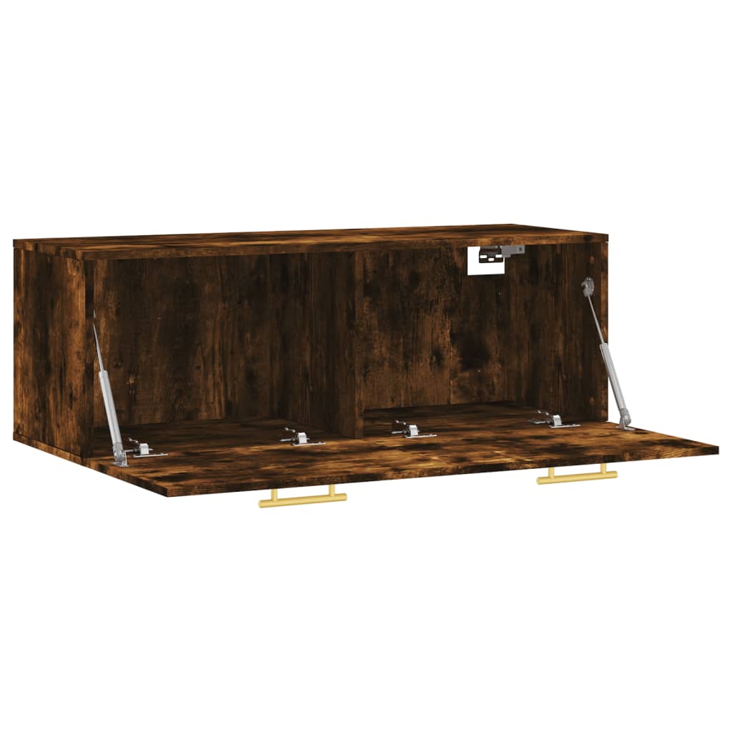 Dulap de perete, stejar fumuriu, 100x36,5x35 cm, lemn prelucrat GartenMobel Dekor