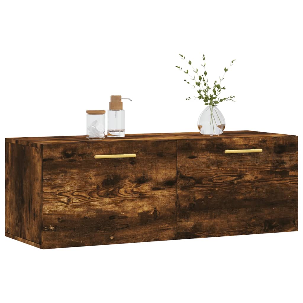 Dulap de perete, stejar fumuriu, 100x36,5x35 cm, lemn prelucrat GartenMobel Dekor