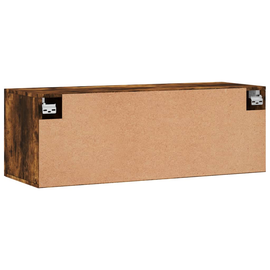 Dulap de perete, stejar fumuriu, 100x36,5x35 cm, lemn prelucrat GartenMobel Dekor