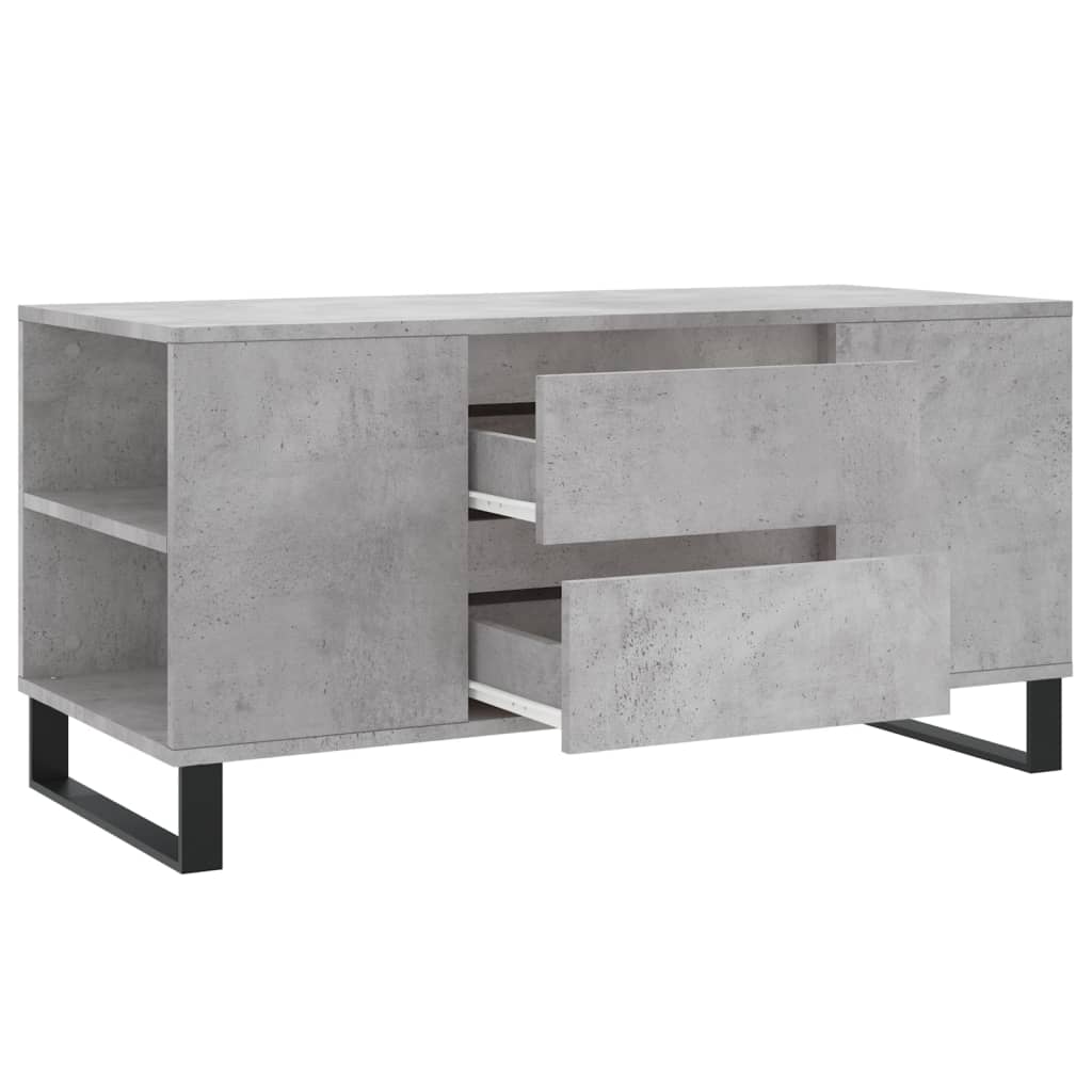 Măsuță de cafea, gri beton, 102x44,5x50 cm, lemn prelucrat GartenMobel Dekor