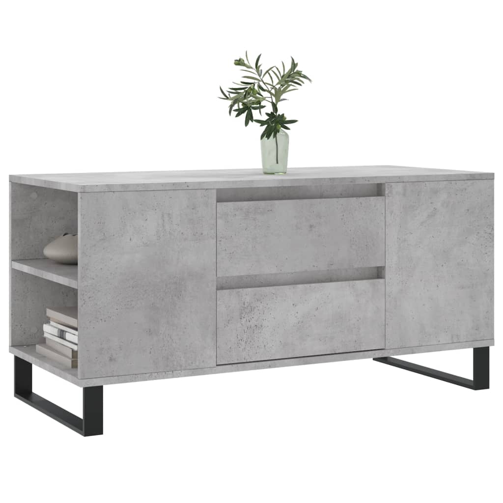 Măsuță de cafea, gri beton, 102x44,5x50 cm, lemn prelucrat GartenMobel Dekor