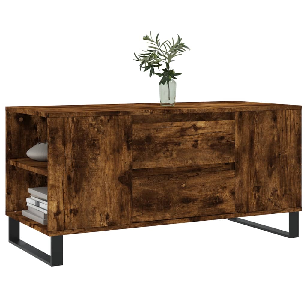 Măsuță de cafea, stejar afumat, 102x44,5x50 cm, lemn prelucrat GartenMobel Dekor