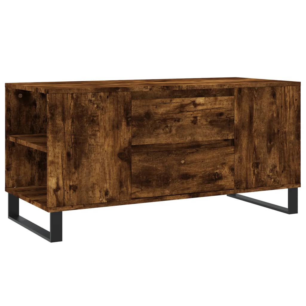 Măsuță de cafea, stejar afumat, 102x44,5x50 cm, lemn prelucrat GartenMobel Dekor
