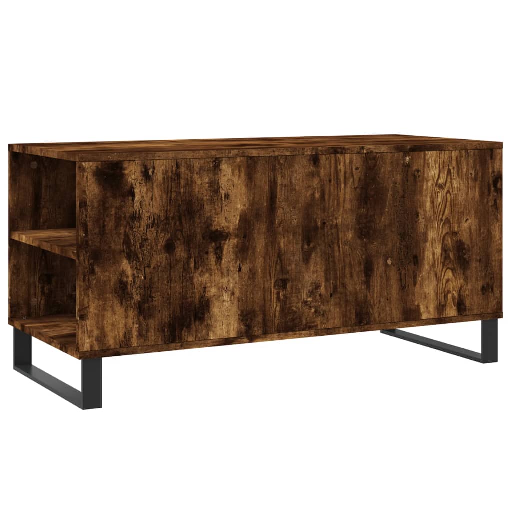 Măsuță de cafea, stejar afumat, 102x44,5x50 cm, lemn prelucrat GartenMobel Dekor
