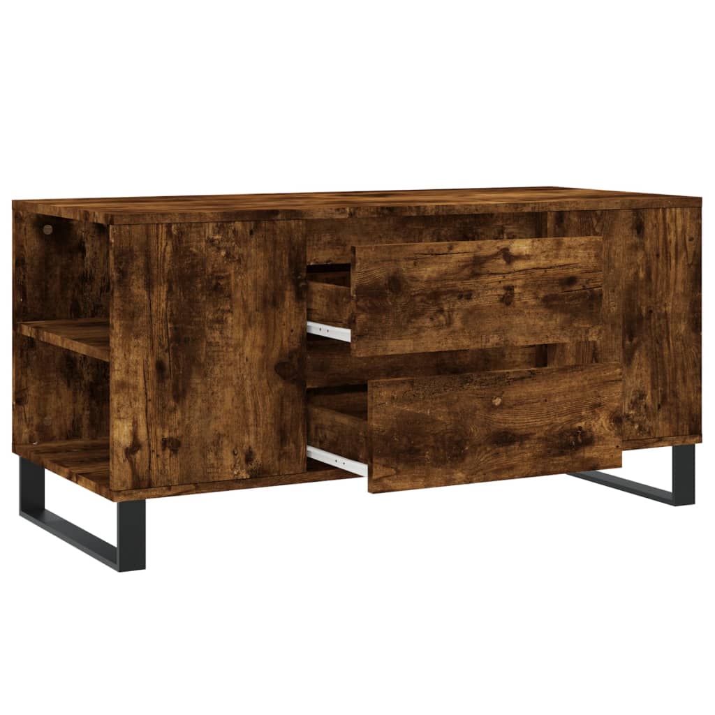 Măsuță de cafea, stejar afumat, 102x44,5x50 cm, lemn prelucrat GartenMobel Dekor